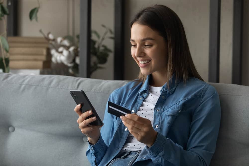 A woman investigating fast personal loan usages